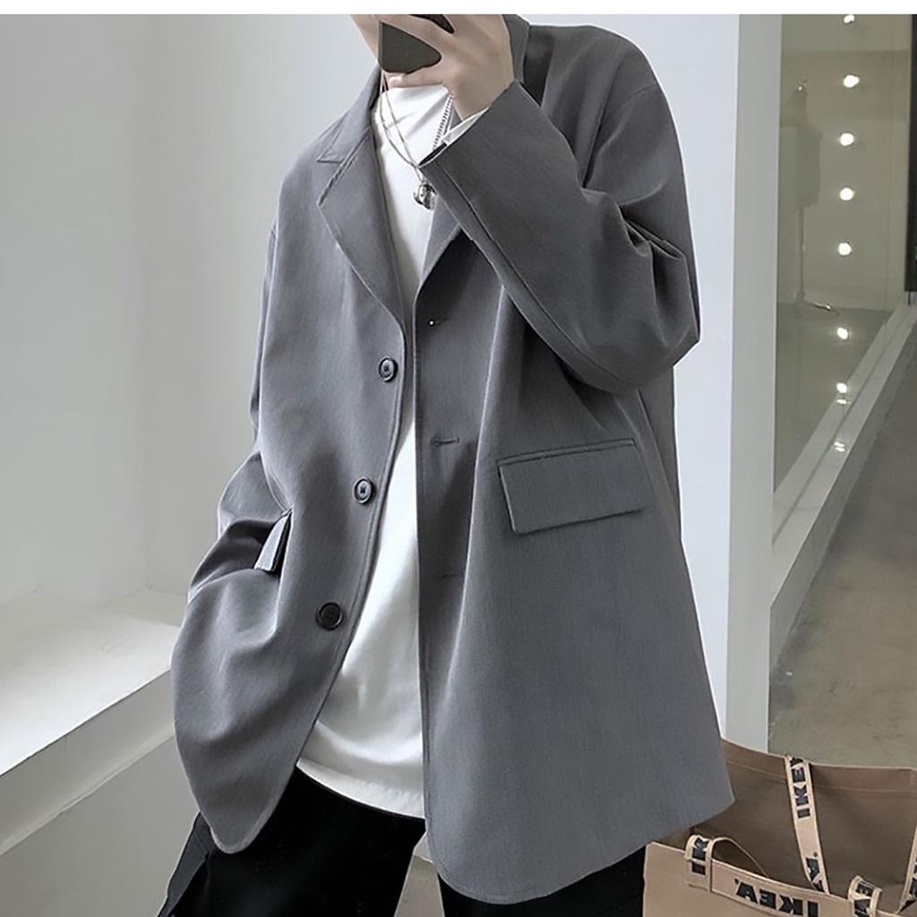 Áo khoác blazer nam form rộng, chất liệu vải dệt cao cấp, kiểu dáng thời trang - Mottolial