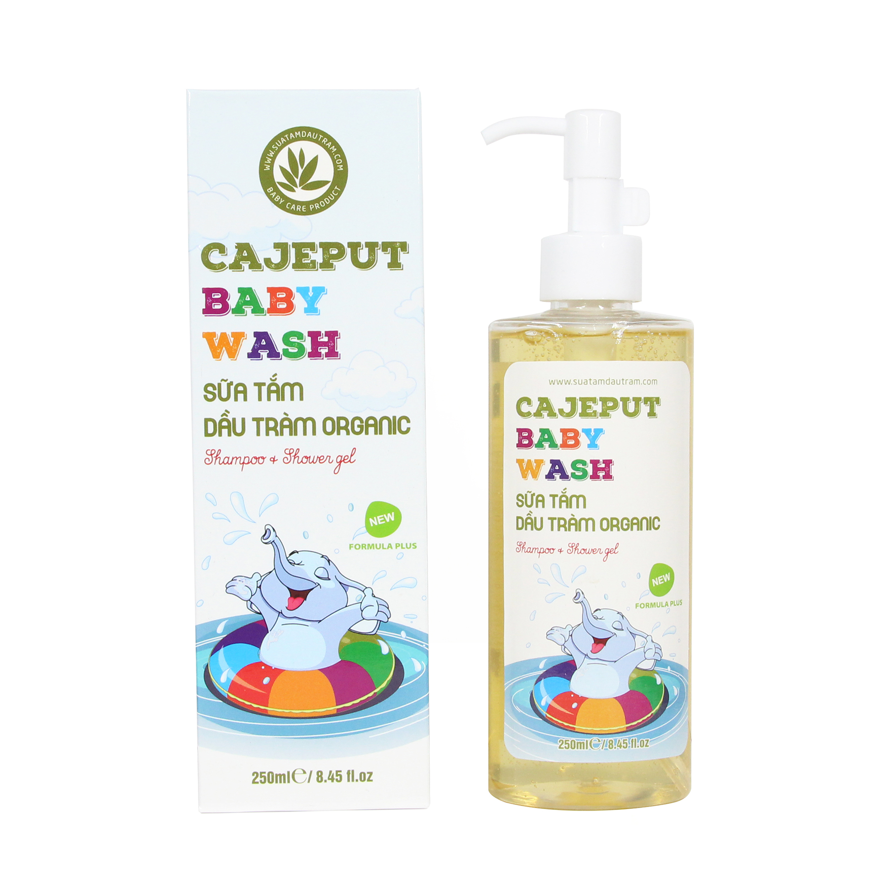 Sữa Tắm Gội Dầu Tràm toàn thân cho BÉ hữu cơ Cajeput Baby Wash (250ml) | Phù hợp cho tất cả loại da | 100% Organic