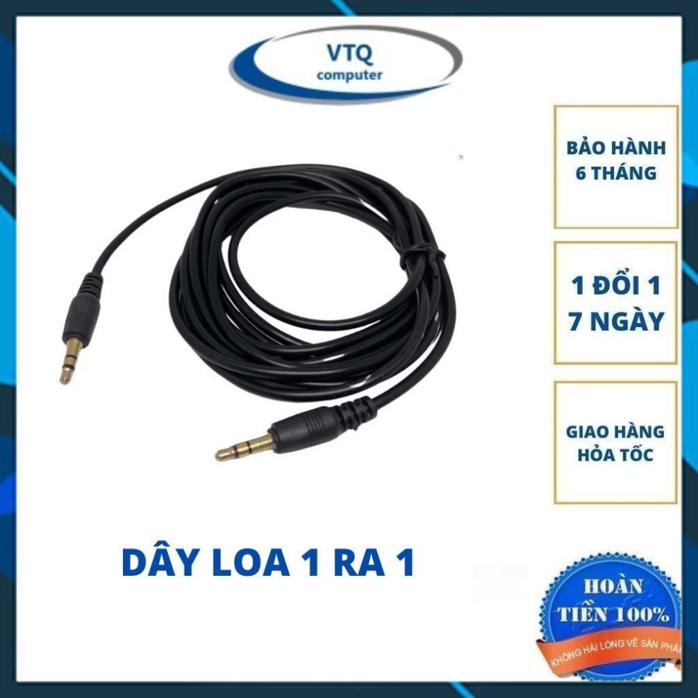 Dây loa 1 ra 1, DÂY 2 ĐẦU 3.5 dài 1.5m 3m 5m hàng tốt jack 3.5mm