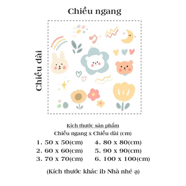 Hình dán thỏ cute aesthetic trang trí gương cửa hàng cute 9