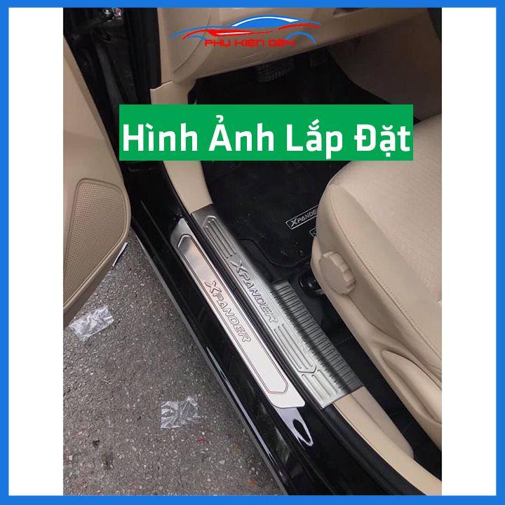 Bộ ốp bậc cửa trong ngoài nẹp bước chân Xpander 2019-2020-2021-2022 Inox chống trầy trang trí xe
