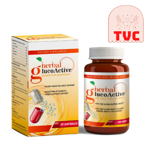 COMBO 2 HỘP HERBAL GLUCOACTIVE – VIÊN UỐNG HỖ TRỢ ĐIỀU TRỊ BỆNH TIỂU ĐƯỜNG