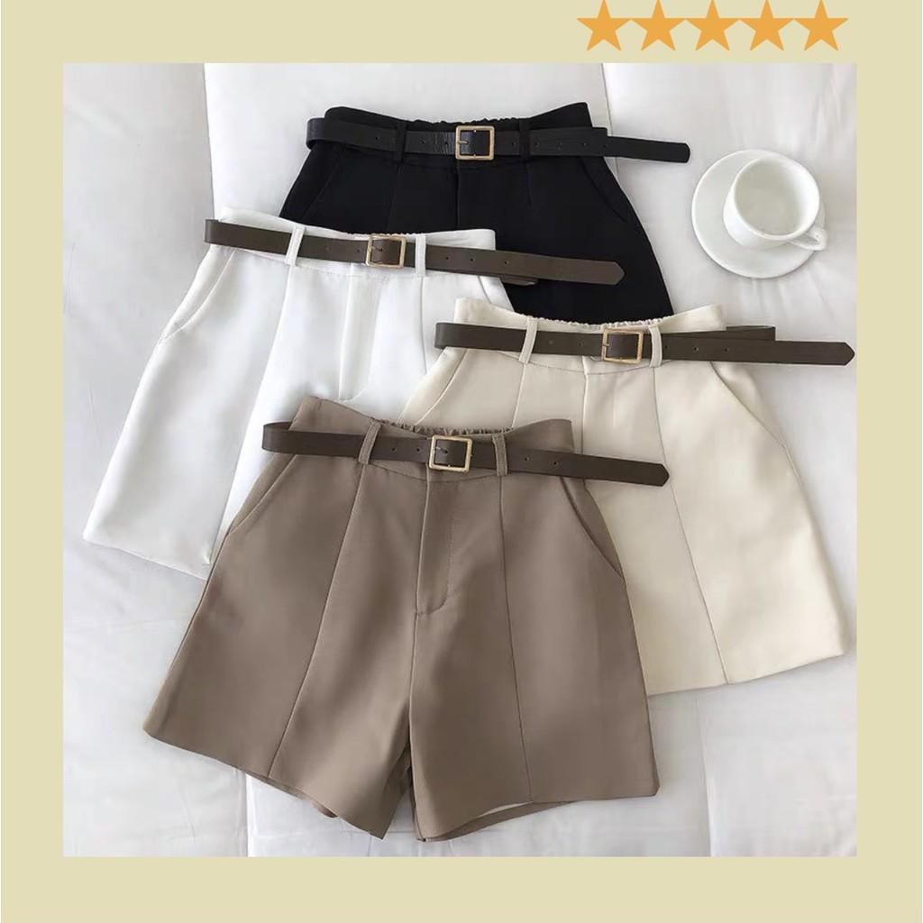 Quần Đùi Vải Nữ, Quần Short Đùi Vải Cạp Cao hàng Quảng Châu