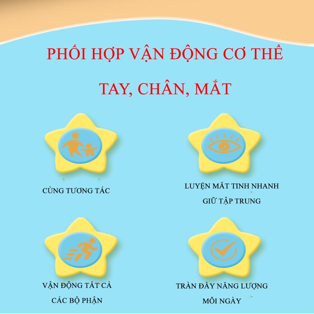 Đồ chơi luyện tập bóng bàn trong nhà cho bé, tập phản xạ và vận động thể chất toàn cơ thể, chất liệu nhựa an toàn