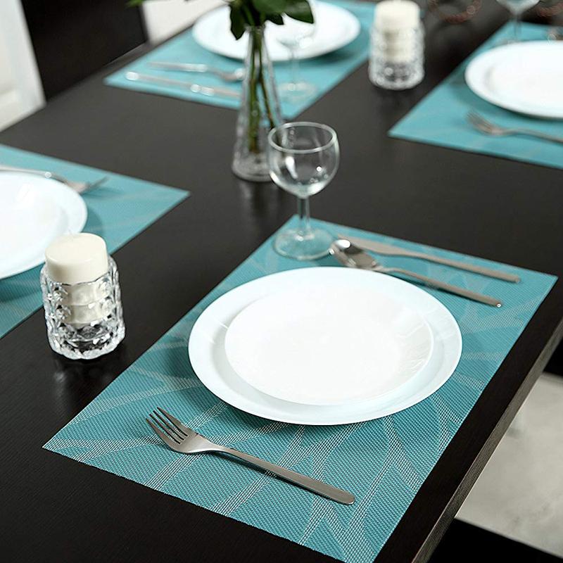 Bộ 6 Thảm Lót Bàn Ăn Chất Liệu Pvc Chống Thấm Nước