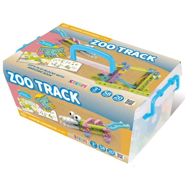 Đồ Chơi Lắp Ráp Sở Thú Vui Vẻ Junior Engineer Zoo Track - Gigo Toys #7371 (58 Mảnh Ghép)