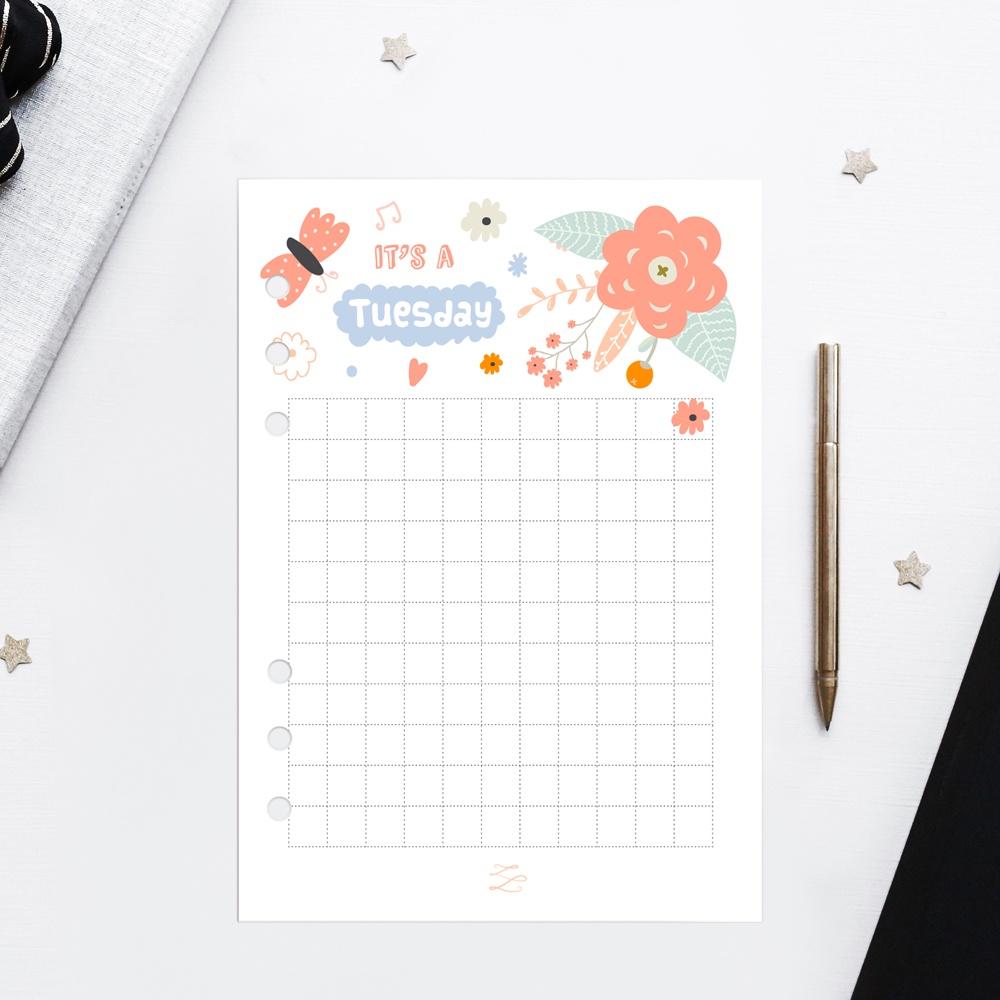 Ruột giấy sổ còng SELF PLANNER lập kế hoạch hàng ngày