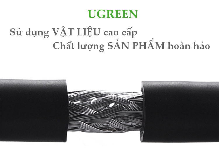 Dây cáp DisplayPort 2 đầu đực tốc độ 21.6Gbps dài 1.5M UGREEN DP102 10245 - Hàng Chính Hãng