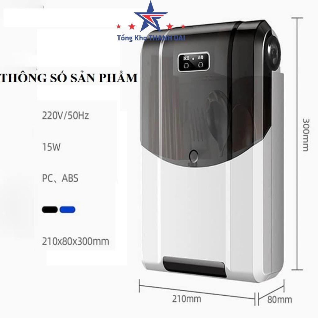 ◎◕ Ống đựng đũa thìa treo tường có nắp đậy sấy khô muỗng phiên bản USB