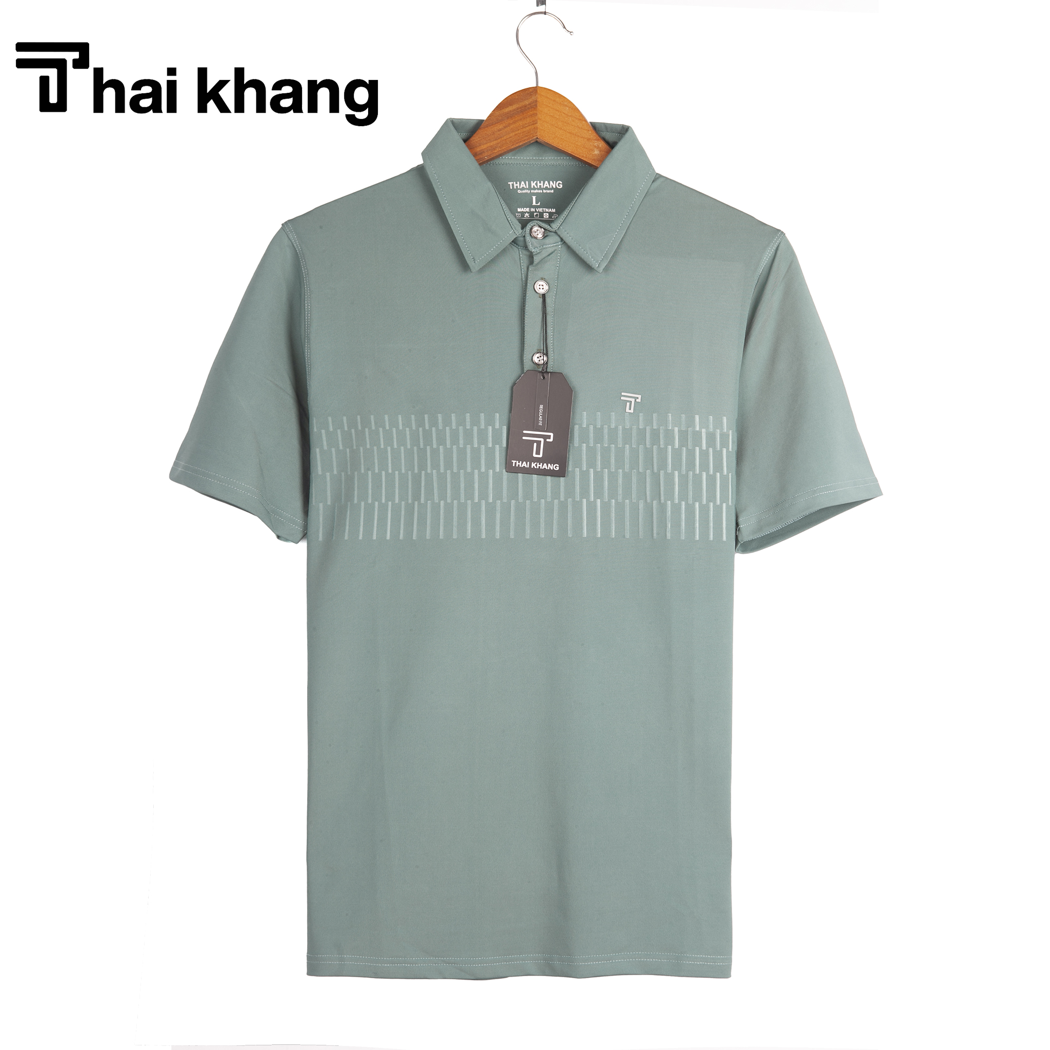 Áo thun polo nam THÁI KHANG vải thun lạnh mặc cực mát co dãn 4 chiều APOLO38