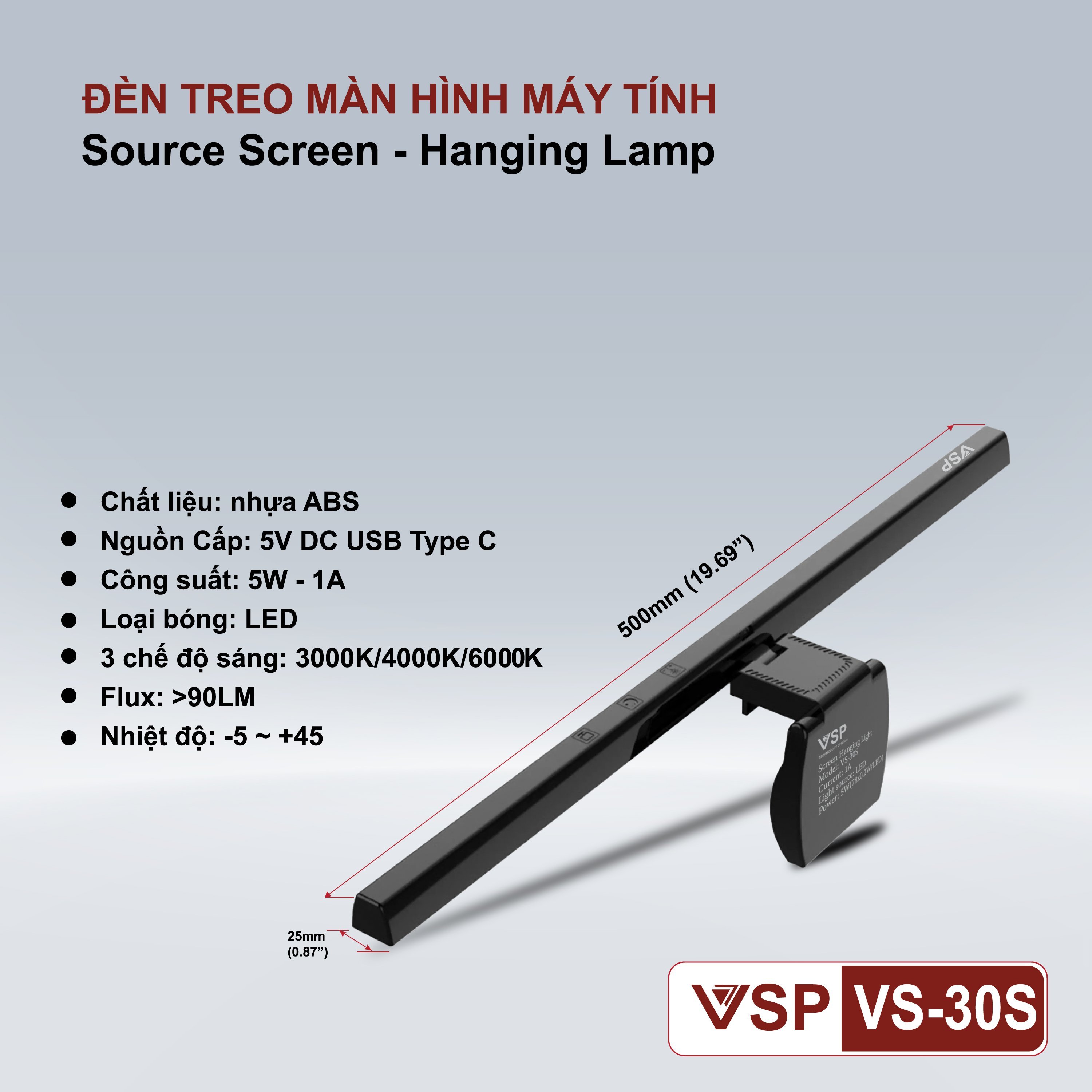 Đèn Treo Màn Hình Máy Tính VS-30S