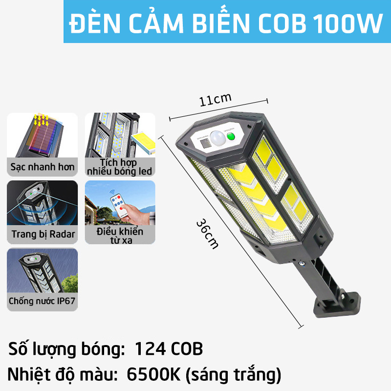 Đèn cảm biến COB 60w,100w,200w-Chống nước, an toàn, dễ sử dụng- D1375