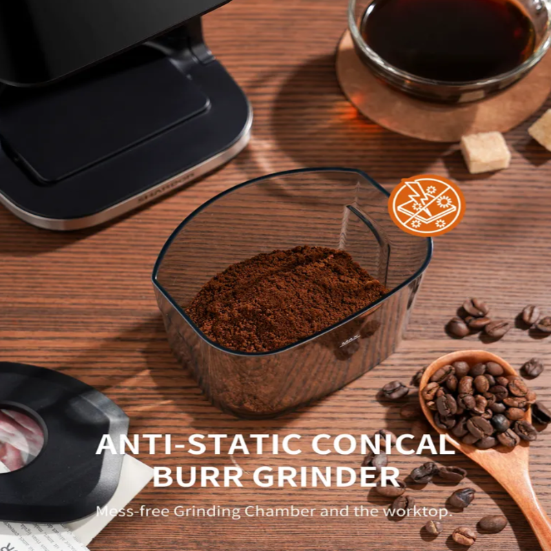 Máy xay hạt cà phê Espresso cao cấp Shardor BD-CG018, 2 giá Portafilter 53 và 58mm, công suất 165W - Hàng chính hãng, bảo hành 12 tháng