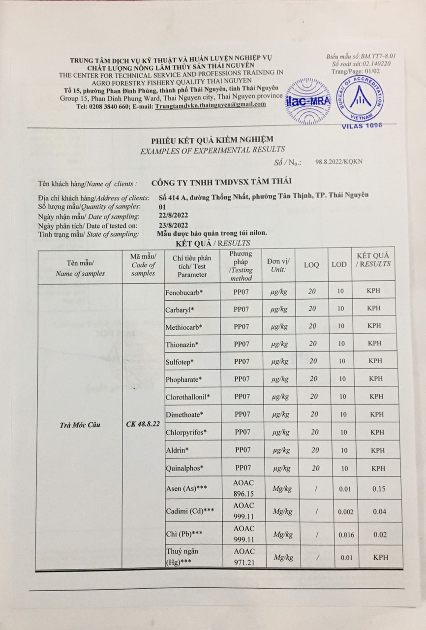 Trà Móc Câu Thái Nguyên  500g(5 gói 100g) Trà Thái Nguyên Đặc Sản Trà Xanh Tâm Thái Chè búp Thái Nguyên 500gMCTV