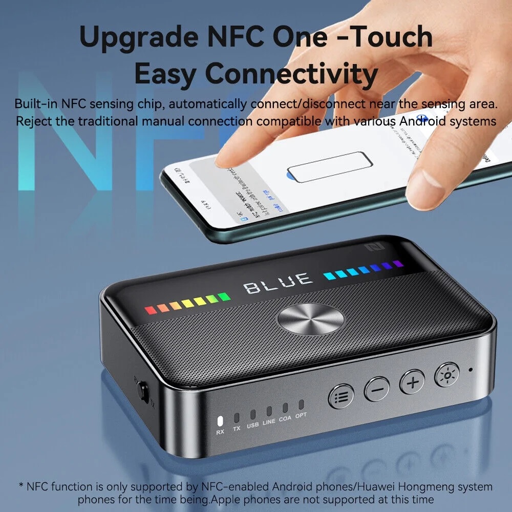 SOAIY Bộ Thu Phát Bluetooth 5.3 NFC 3.5mm Aux Coaxial Optical Digital M13 - Hàng Nhập Khẩu