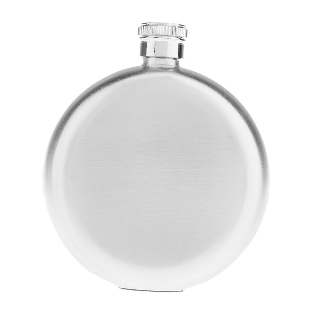 5oz Portable Stainless Steel Liquor Hip Flask Russia Round Flagon Silver