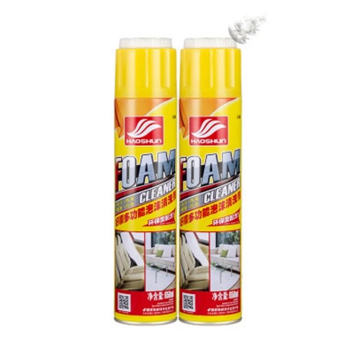 Chai Xịt bọt Đa Năng FOAM Cleaner Công Nghệ Mỹ Vệ Sinh Ghế Da, Nội Thất Ô TÔ, Túi Ví Da, Giày Dép....