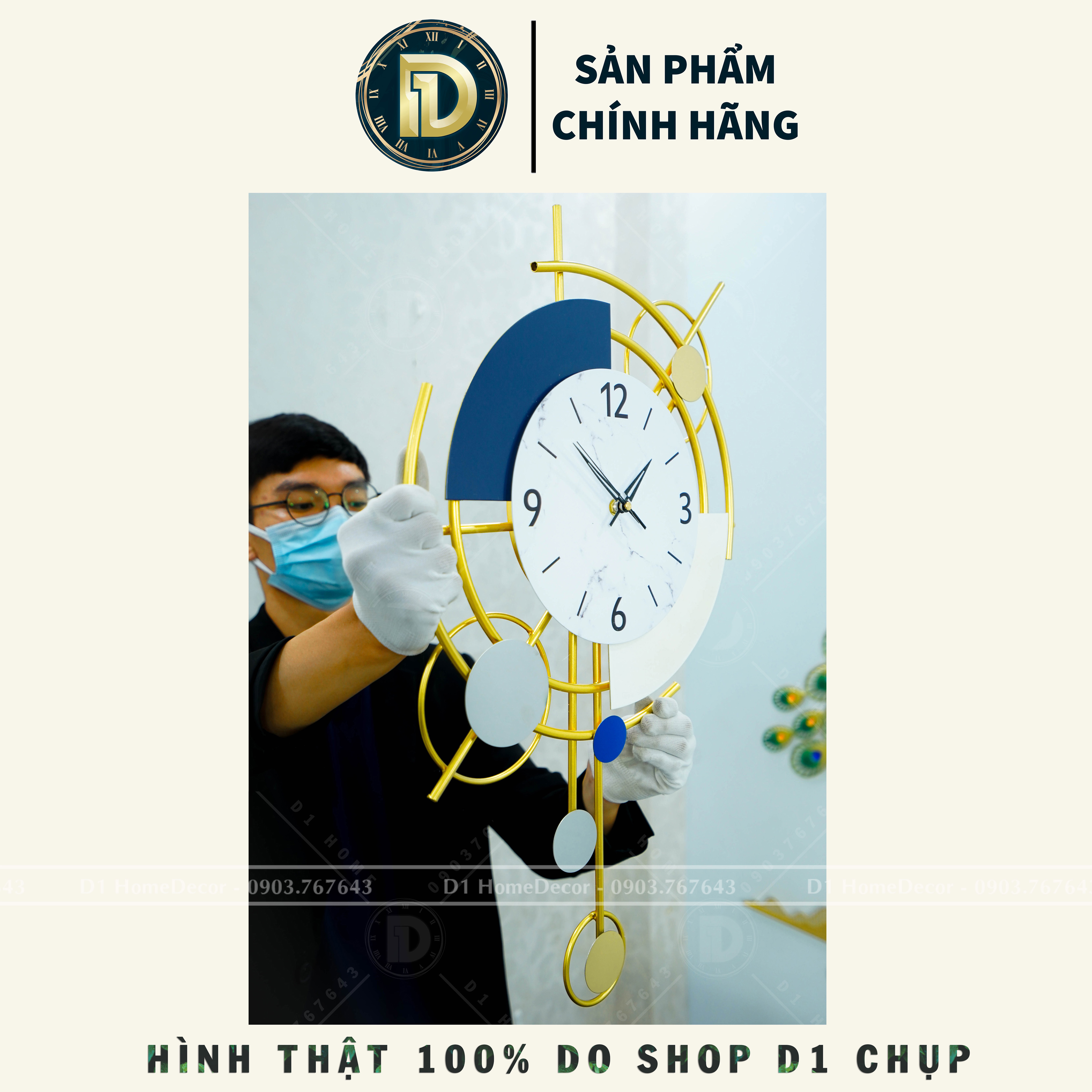 Đồng Hồ Treo Tường Kim Trôi Trang Trí Decor - Mẫu Đồng Hồ Hiện Đại Sáng Tạo - Trang Trí Nhà Cửa - BH 5 năm - D1Home - DT