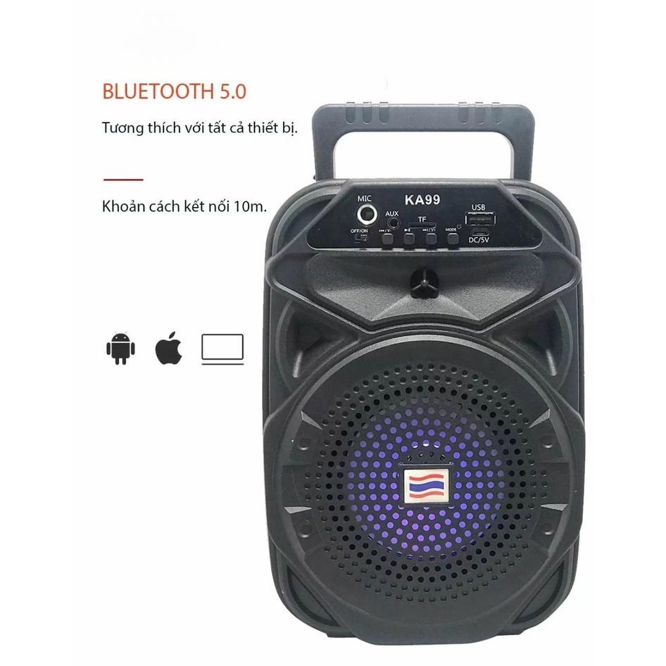 Loa bluetooth MINPRO - KA99, loa karaoke mini không dây kèm mic công suất lớn bluetooth 5.0