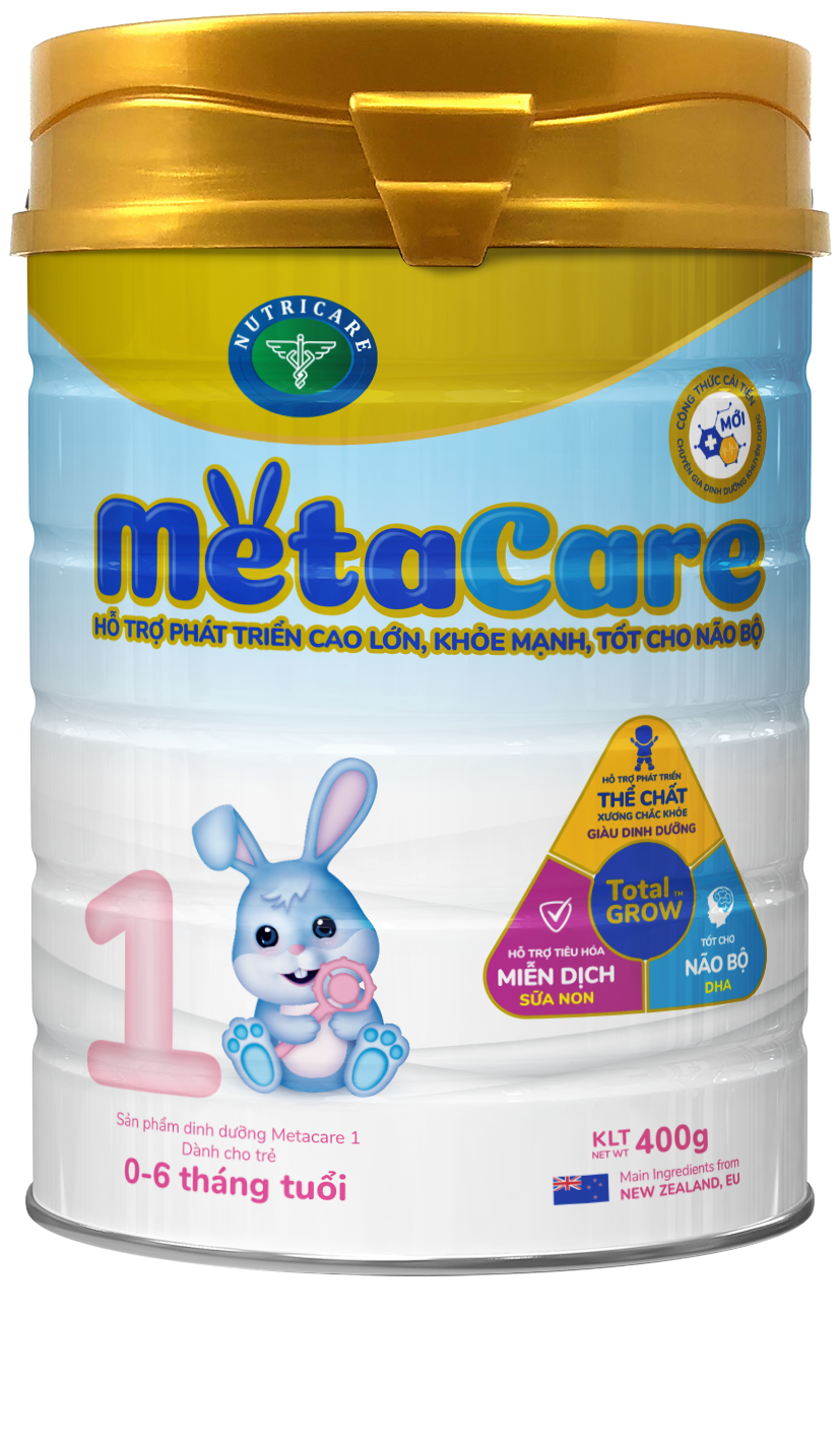 Sữa bột Nutricare Metacare 1 Mới - phát triển toàn diện cho trẻ 0-6 tháng tuổi (400g)