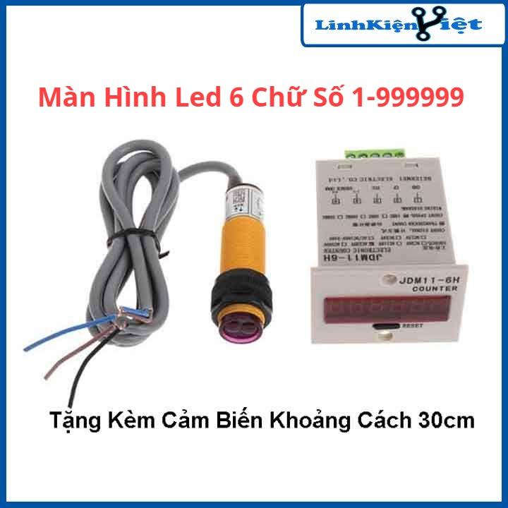 Màn hình LED 6 chữ số 1-999999 tặng kèm cảm biến khoảng cách 30cm