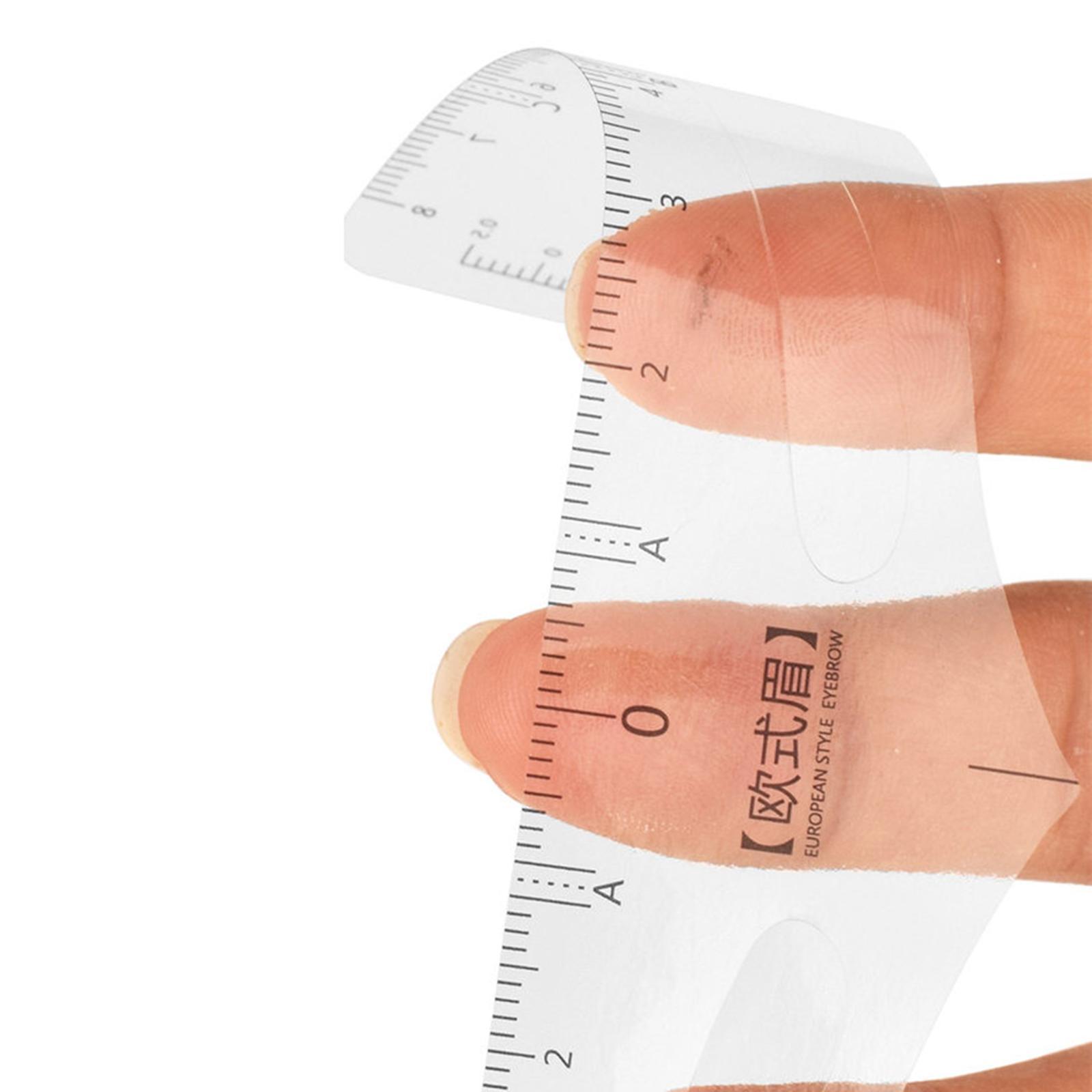 50x Disposable Eyebrow Ruler Stickers Brow Guide for Practice Training