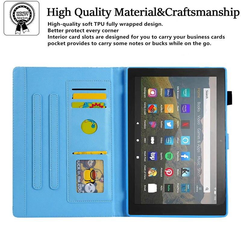 Bao Da Họa Tiết Hoạt Hình Có Nam Châm Cho Amazon Kindle Fire Hd 8 Plus 2020 8.0 Inch