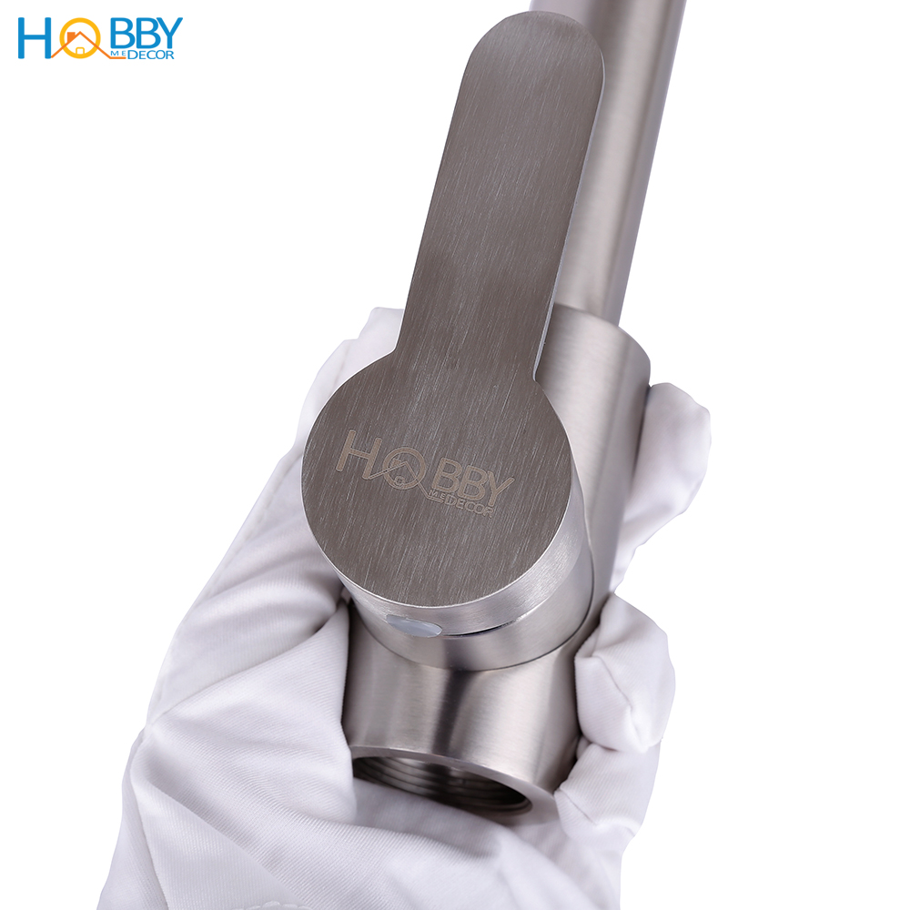 Vòi rửa chén bát nóng lạnh inox 304 Hobby home decor RCDV