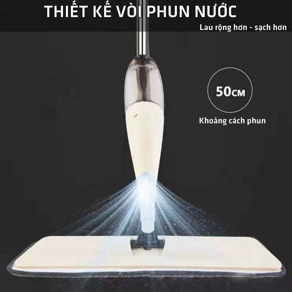 Chổi lau nhà phun sương thông minh xoay 360 độ,Cây lau nhà bình xịt phun sương 2 trong 1