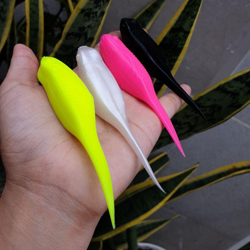 Combo 4 con mồi mềm Skipping phối màu / ZO + 1 lưỡi G Hook / Skiping / skip ping