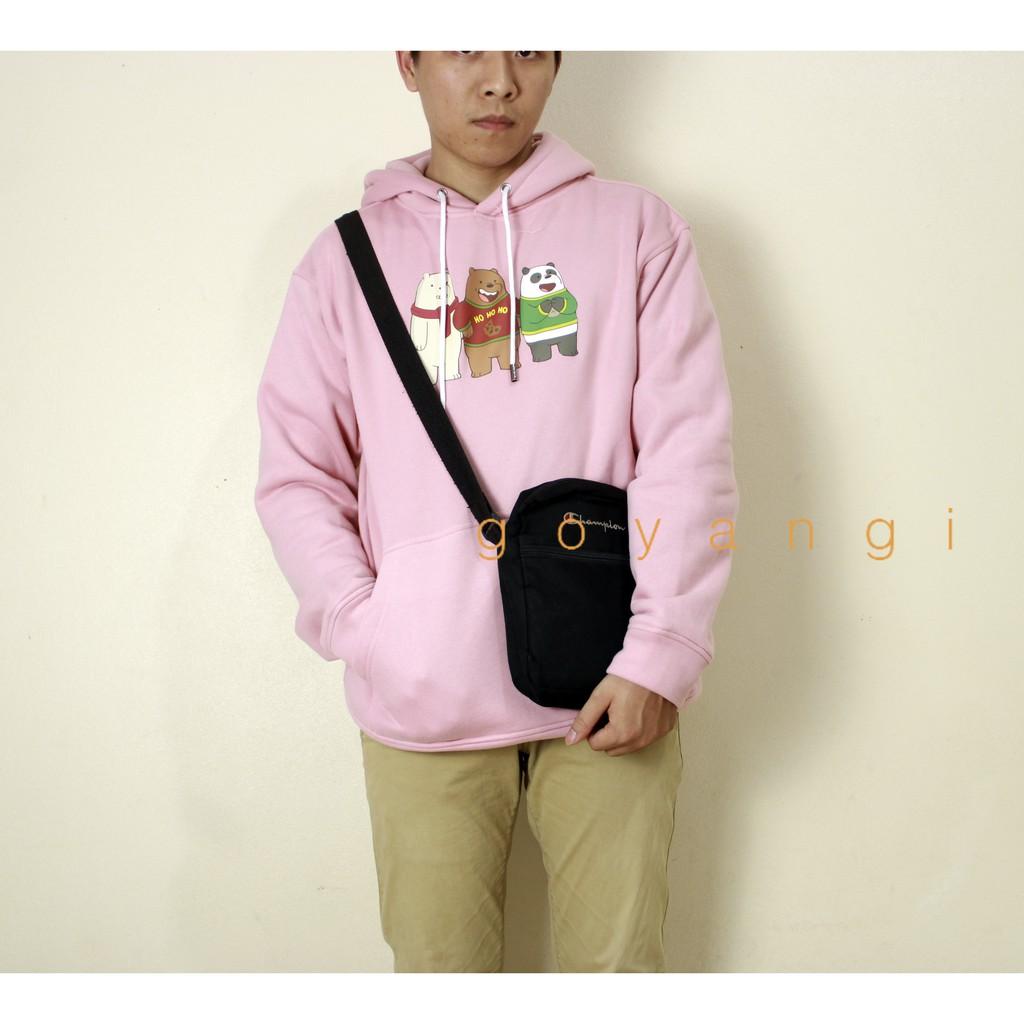 Áo hoodie we are bears gấu brown vải nỉ 3 màu hồng đen tím