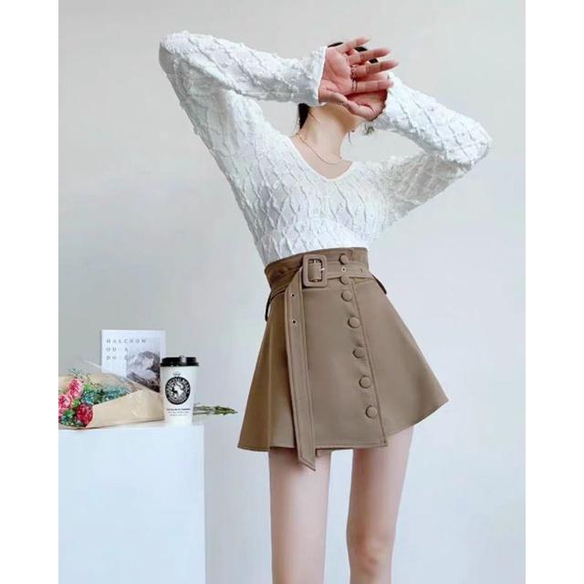 Chân váy khaki cài nút bọc thắt lưng, chân váy kaki siêu dày đẹp