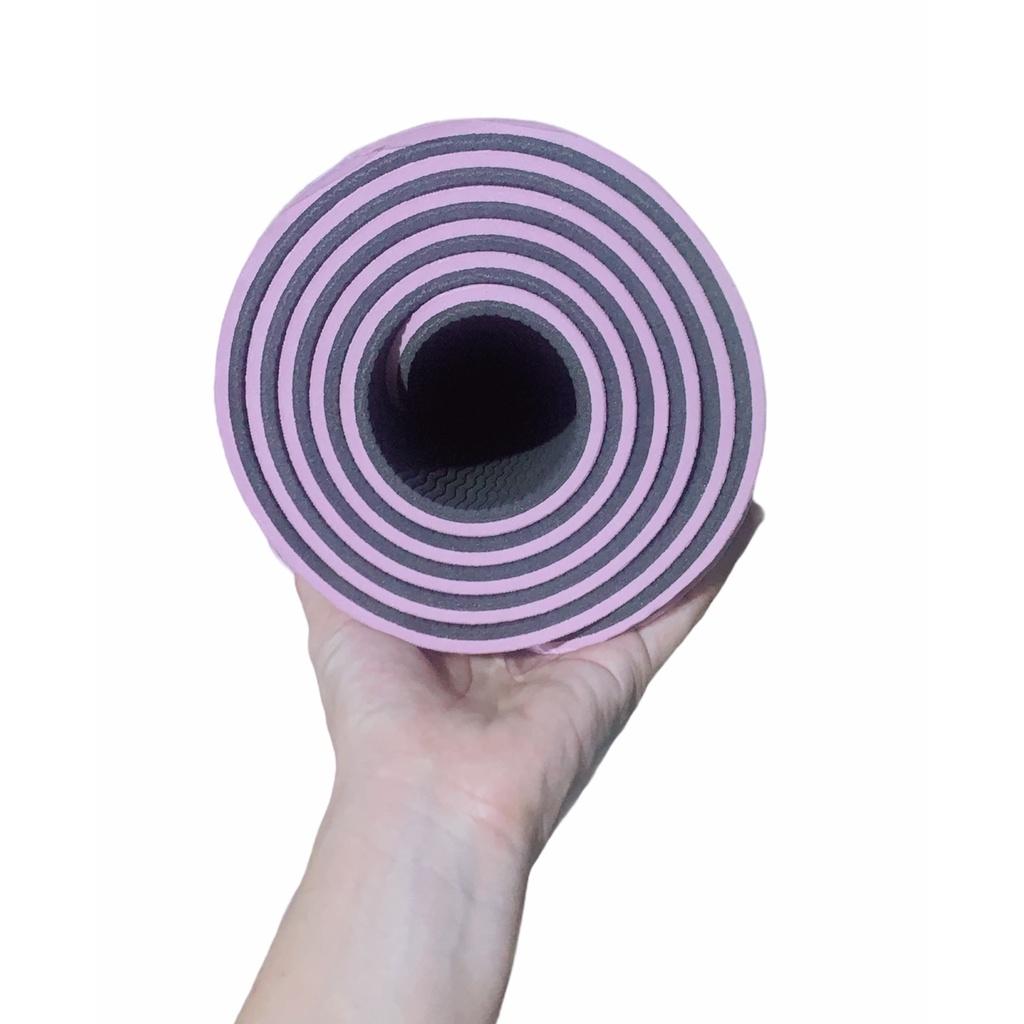 Thảm tập yoga định tuyến TPE chống trơn 8mm đệm siêu êm