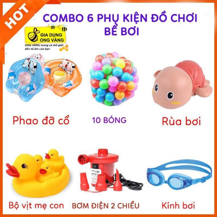 Bể Bơi Cho Bé, Bể Bơi Phao Cho Bé Bơm Hơi 3 Tầng Đầy Đủ Kích Thước Hàng Loại 1 Có Đáy Chống Trượt An Toàn