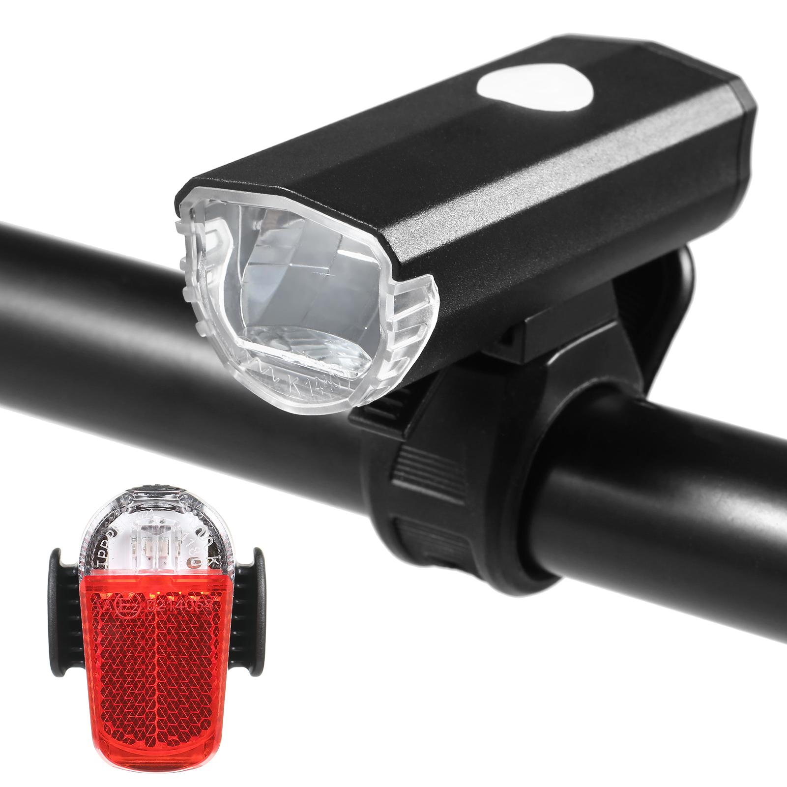 Đèn xe đạp có thể sạc lại USB đi đêm siêu sáng với đèn LED phía sau