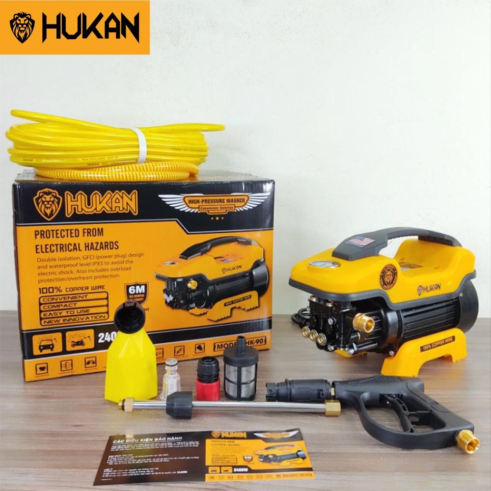 Máy rửa xe Hukan HK-90 xịt rửa điều hòa công suất thực tế  2400w  vệ sinh xe cộ, nhà cửa, sân vườn