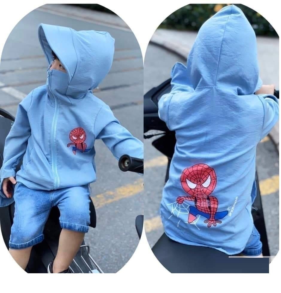 ÁO nắng NGƯỜI NHỆN xinh xắn , đáng yêu cho BÉ TRAI