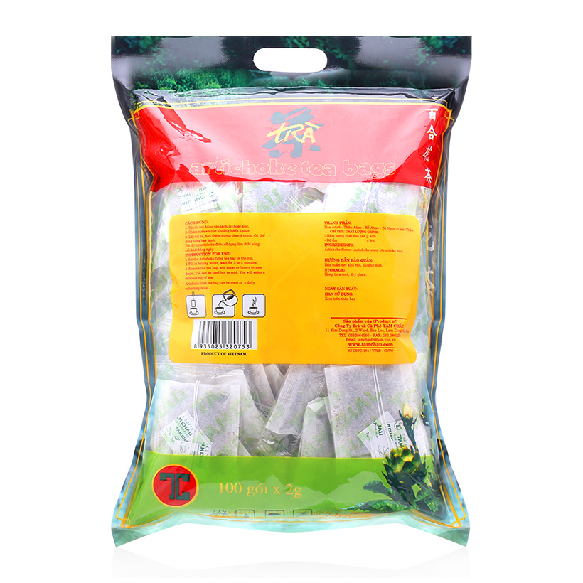 Combo 5 gói trà Atiso phổ thông Tâm Châu (200g/gói)