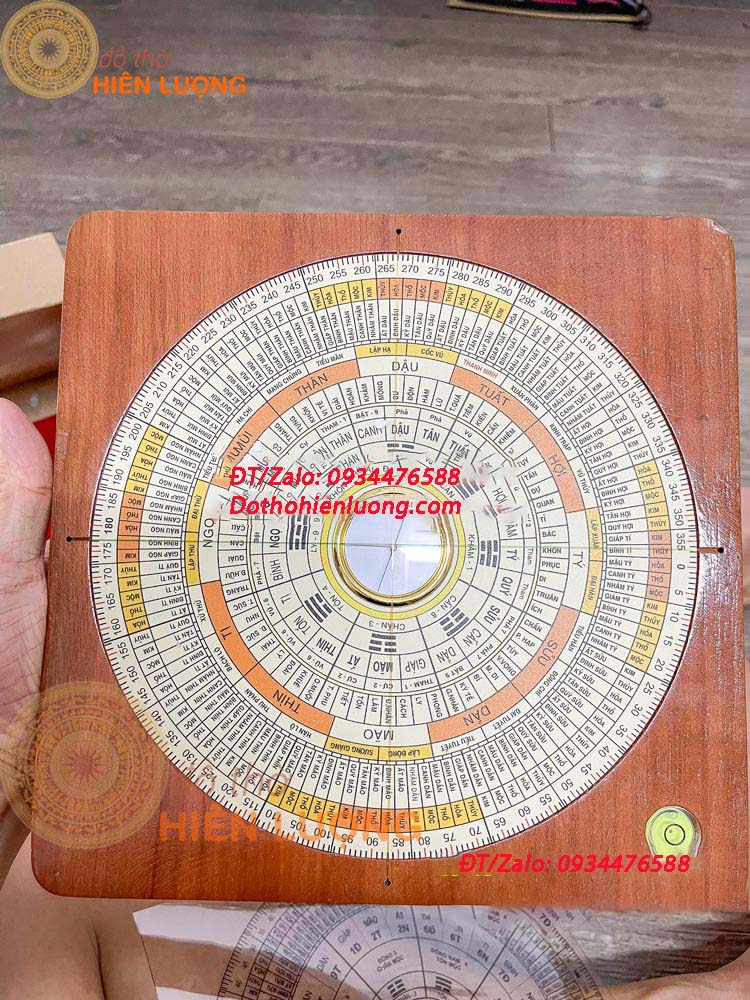 La Kinh - La Bàn Tiếng Việt Khung Gỗ, Có Kèm Sách Hướng Dẫn Đường Kính 25cm
