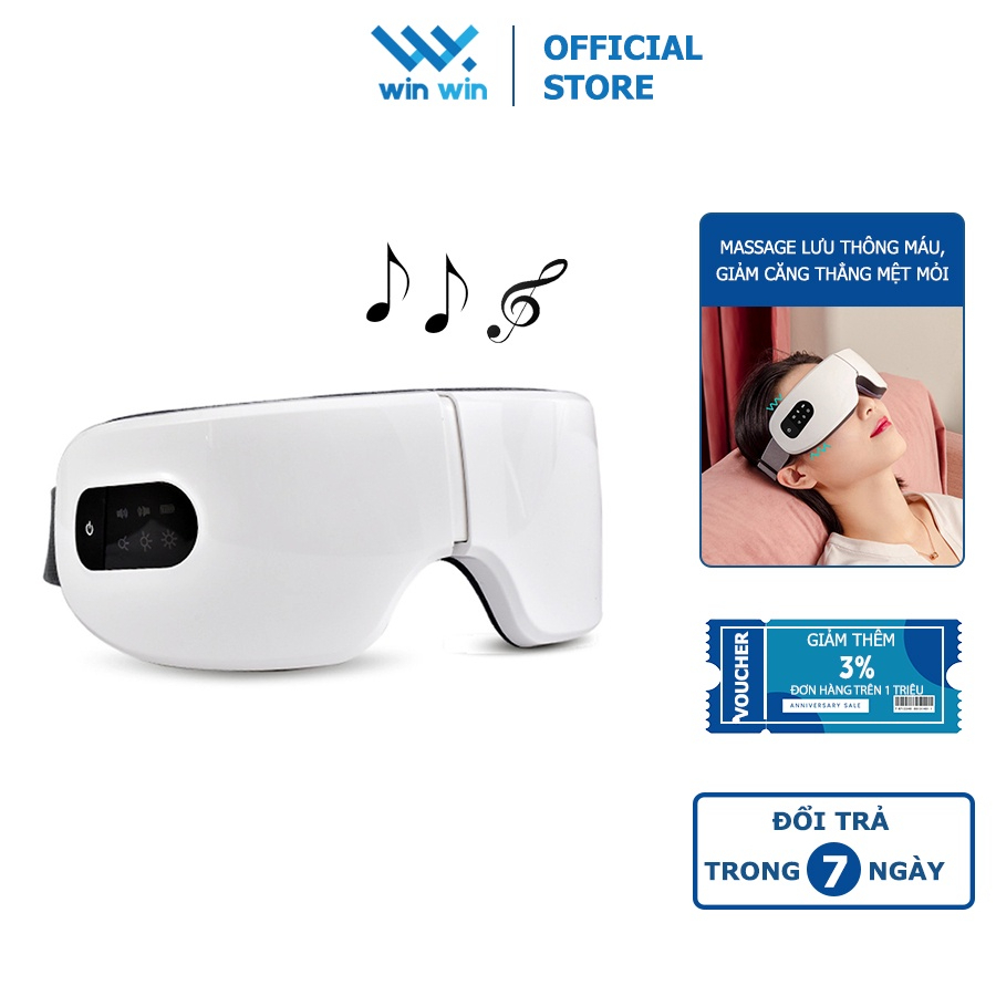 Máy Massage Mắt TANNI EYE V3 Cao Cấp, Máy Mát Xa Mắt Thư Giãn Giảm Thâm Mắt 5 Chế Độ Mát Xa Mặt