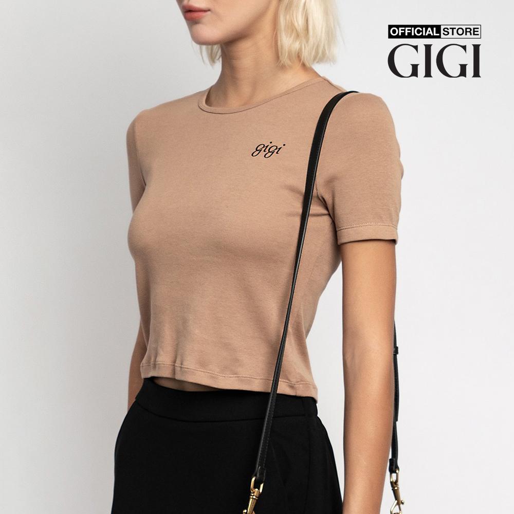 GIGI - Áo thun nữ ngắn tay cổ tròn phom ôm tôn dáng G1203P211245