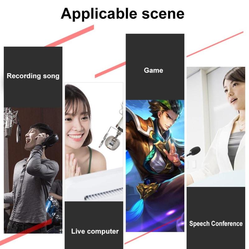 V8 Sound Card Mixer Audio Interface External Streaming USB Headset Microphone Broadcast Sound Card Mixer For Computer PC