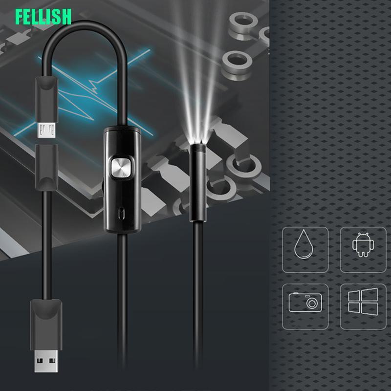 Máy ảnh nội soi 7mm 1-10m micro USB và USB kết nối với điện thoại Android