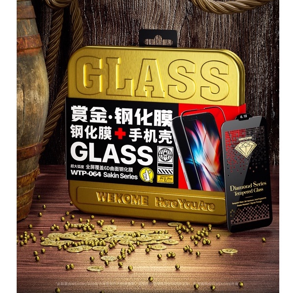 Kính cường lực Kingkong WEKOME iPh 064 trong suốt, chống nhìn trộm hộp sắt HÀNG CHÍNH HÃNG