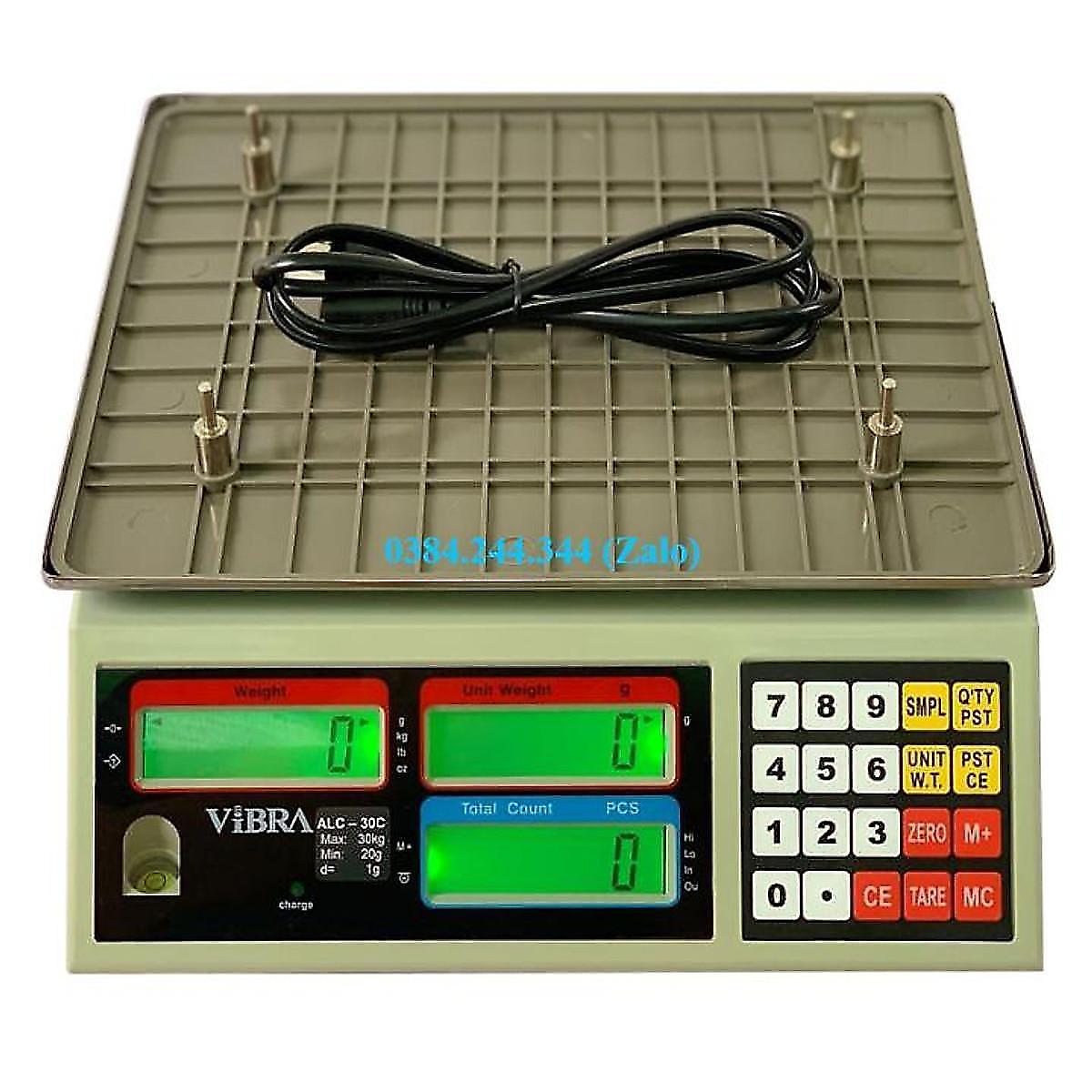 Bộ sản phẩm cân kiểm tra cảnh báo gồm cân điện tử đếm ALC 3kg/0.1g và đèn còi cảnh báo Đỏ -Vàng -Xanh