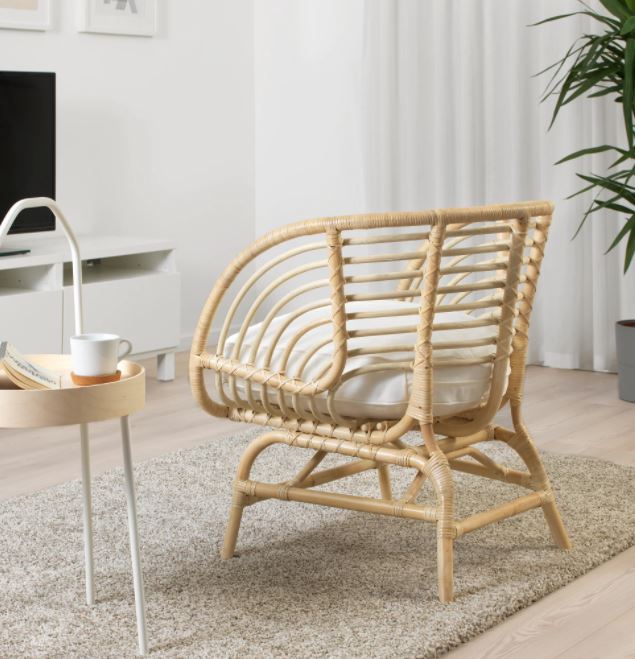 Ghế Mây Cao Cấp, Thiết Kế  Đường Cong Tối Giản- Rattan Chair With Minimalism Curve Style- CH007