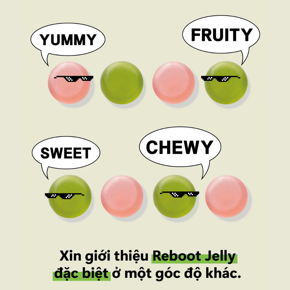 [REBOOT]  KẸO DẺO 44 TỶ LỢI KHUẨN REEBOT JELLY (PROBIOTIC GUMMIES REBOOT JELLY) 27G/GÓI