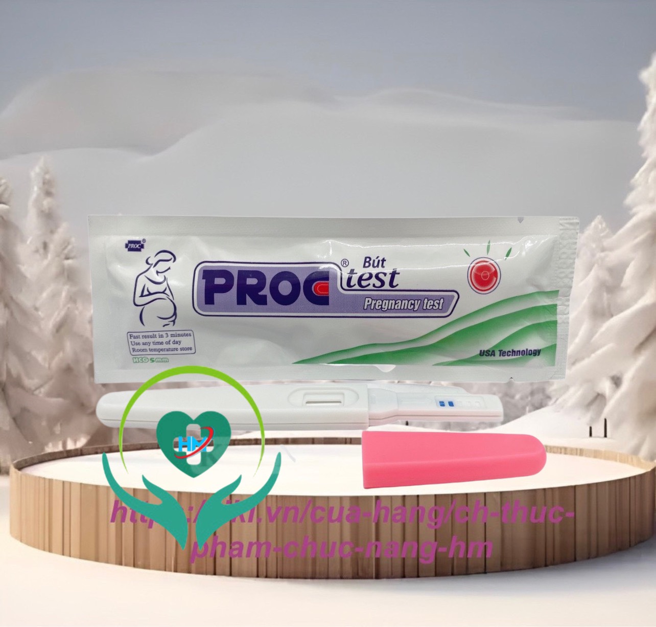 Bút thử thai cao cấp Proc test, gói 1 cái, vinaphar