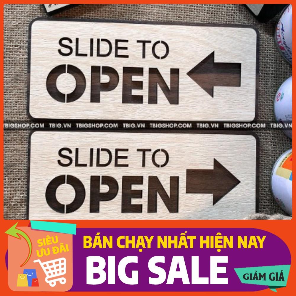 Bảng Slide to open gắn cửa