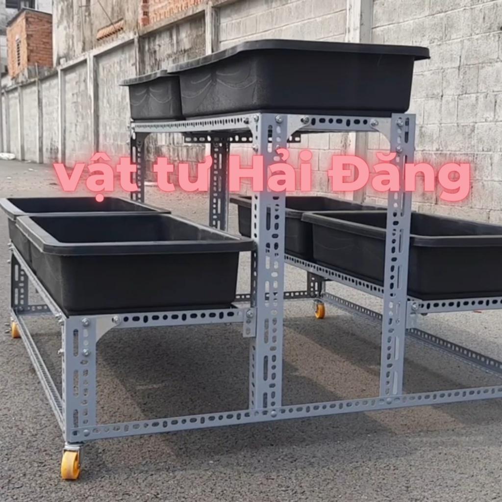 kệ sắt thông minh trồng rau 2 tầng bậc thang 5 khay( dùng khay 65x42)kệ trồng rau sạch,kệ rau thông minh